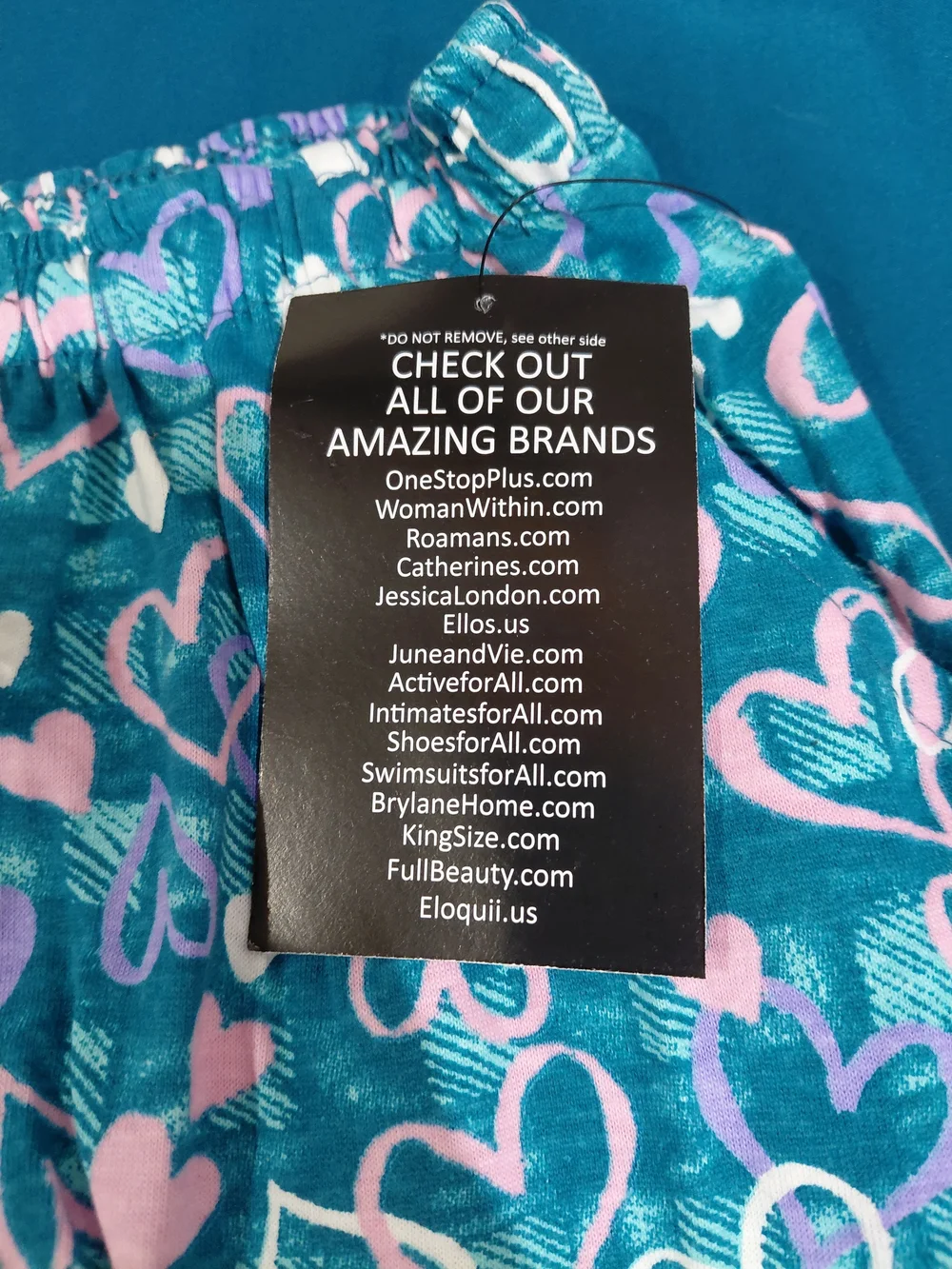 New Dreams & Co. Plus Size Knit Capri in Teal, Pink & White Size 1X